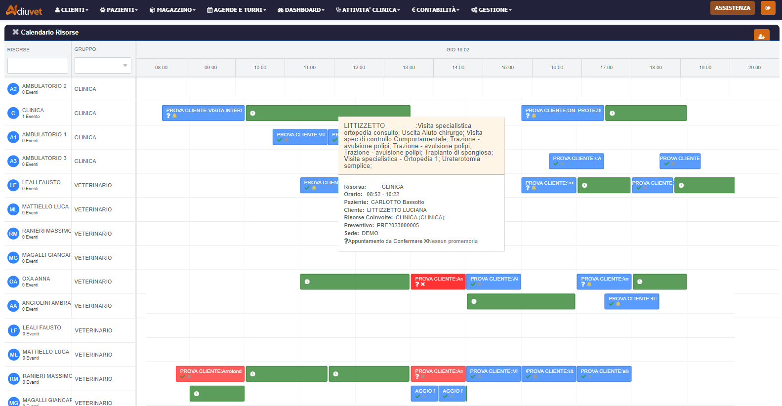 Adiuvet screenshot: Adiuvet interface
