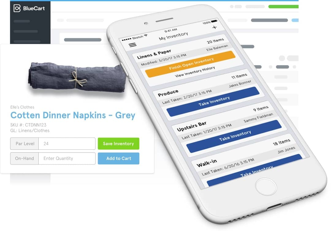 BlueCart Software - Inventory can be tracked to understand where inventory needs to be replenished