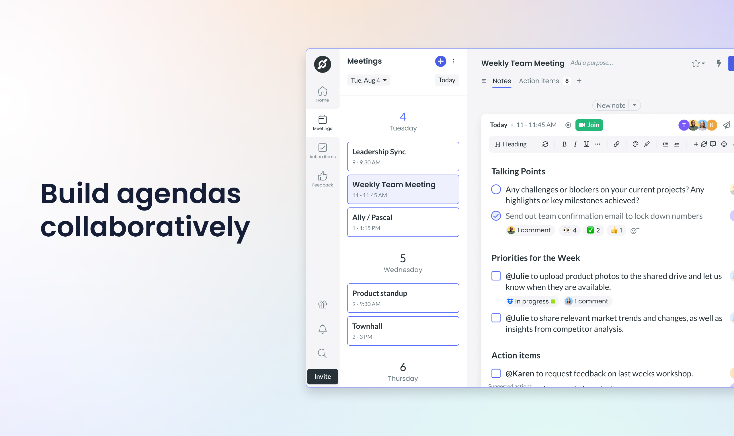 Fellow screenshot: Meeting Notes