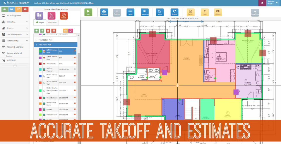 Square Takeoff Software - Takeoff and Estimating