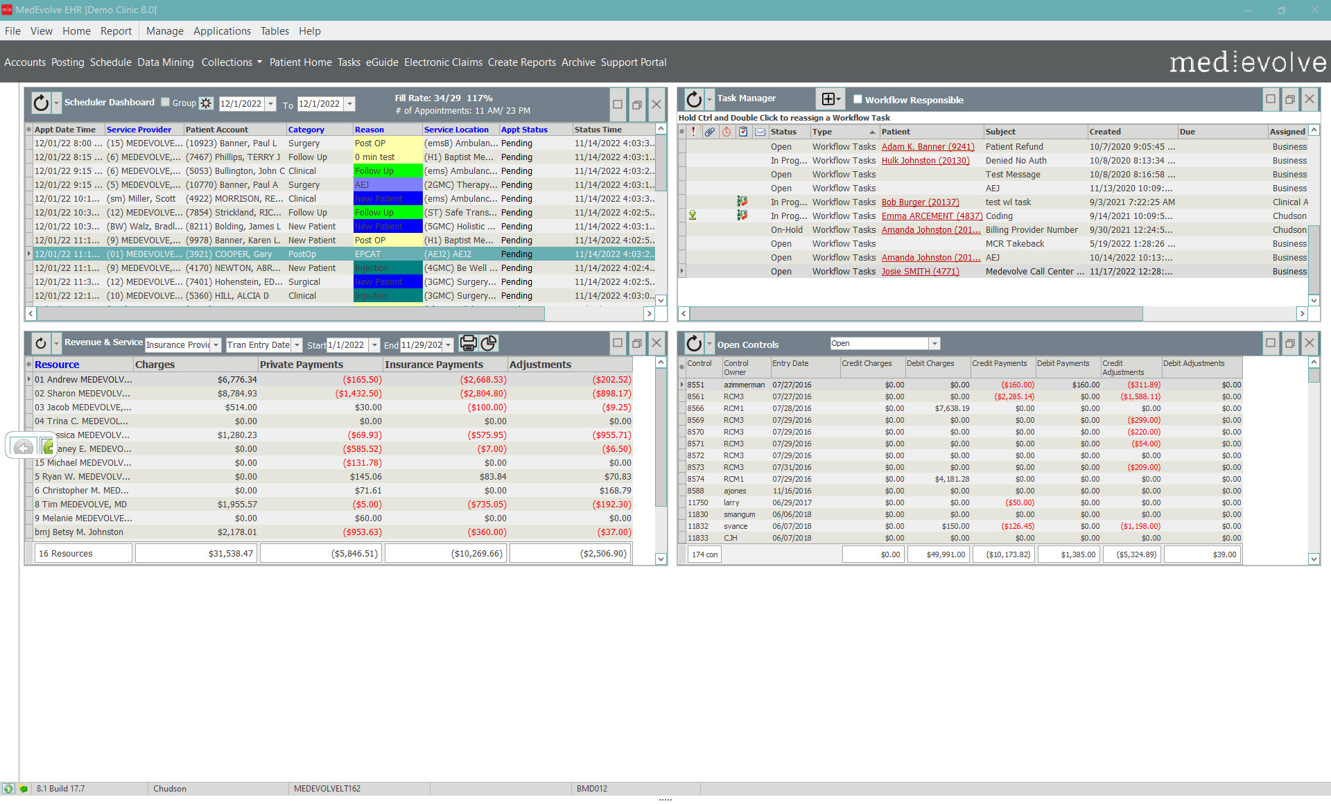 MedEvolve screenshot: Customizable Home Screen
