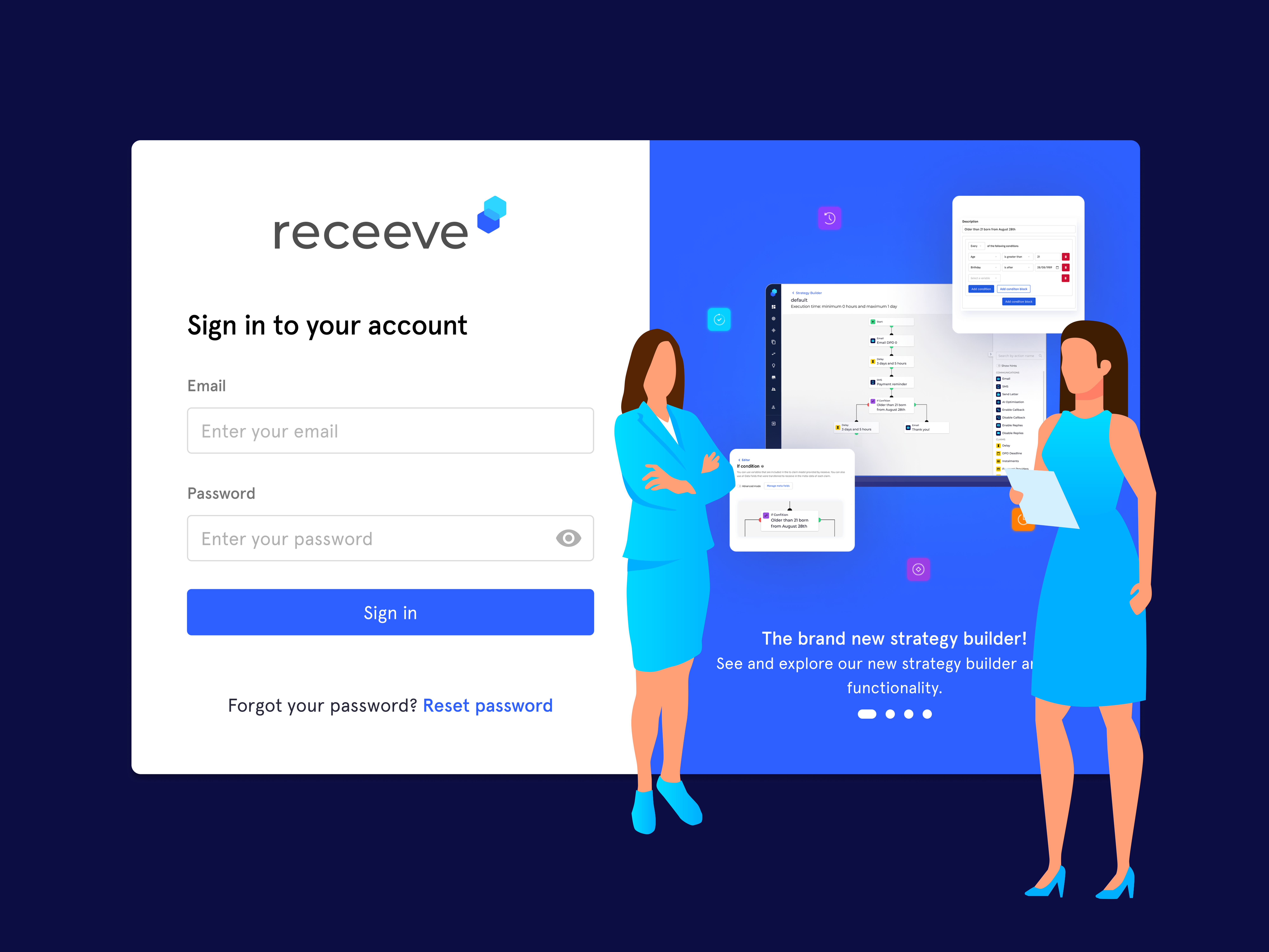 receeve screenshot: receeve enterprise debt collection management software