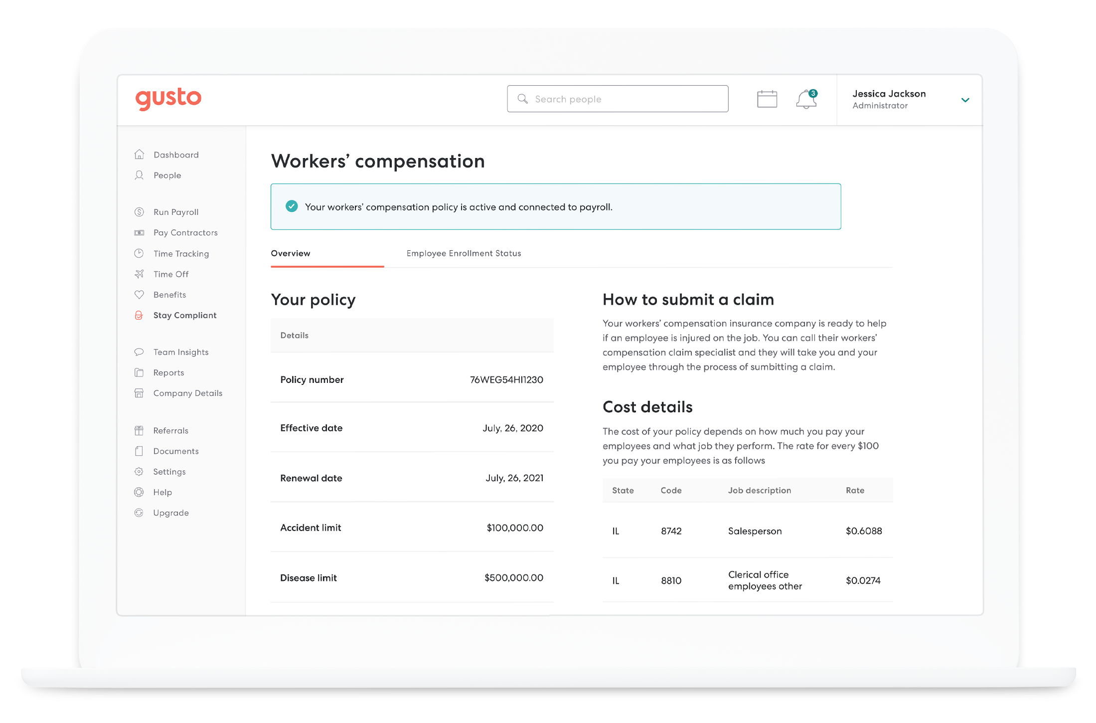 Gusto Software - Gusto workers' comp