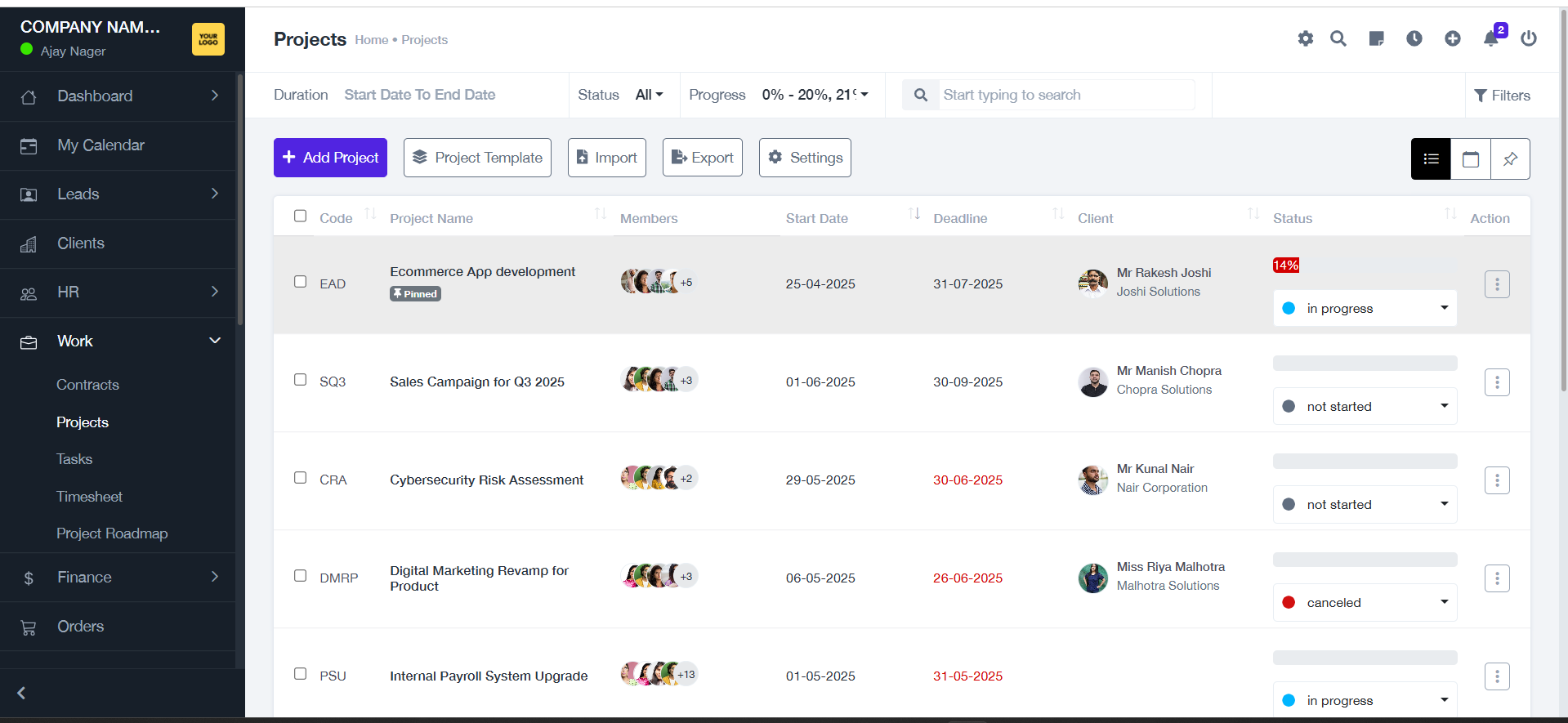 Workway.pro Software - workway.pro manage projects