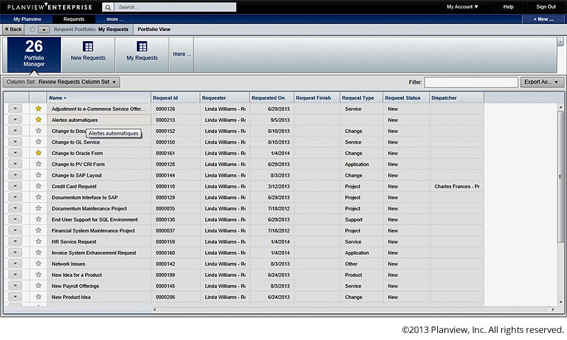 Planview Portfolios Software - Demand management in Planview