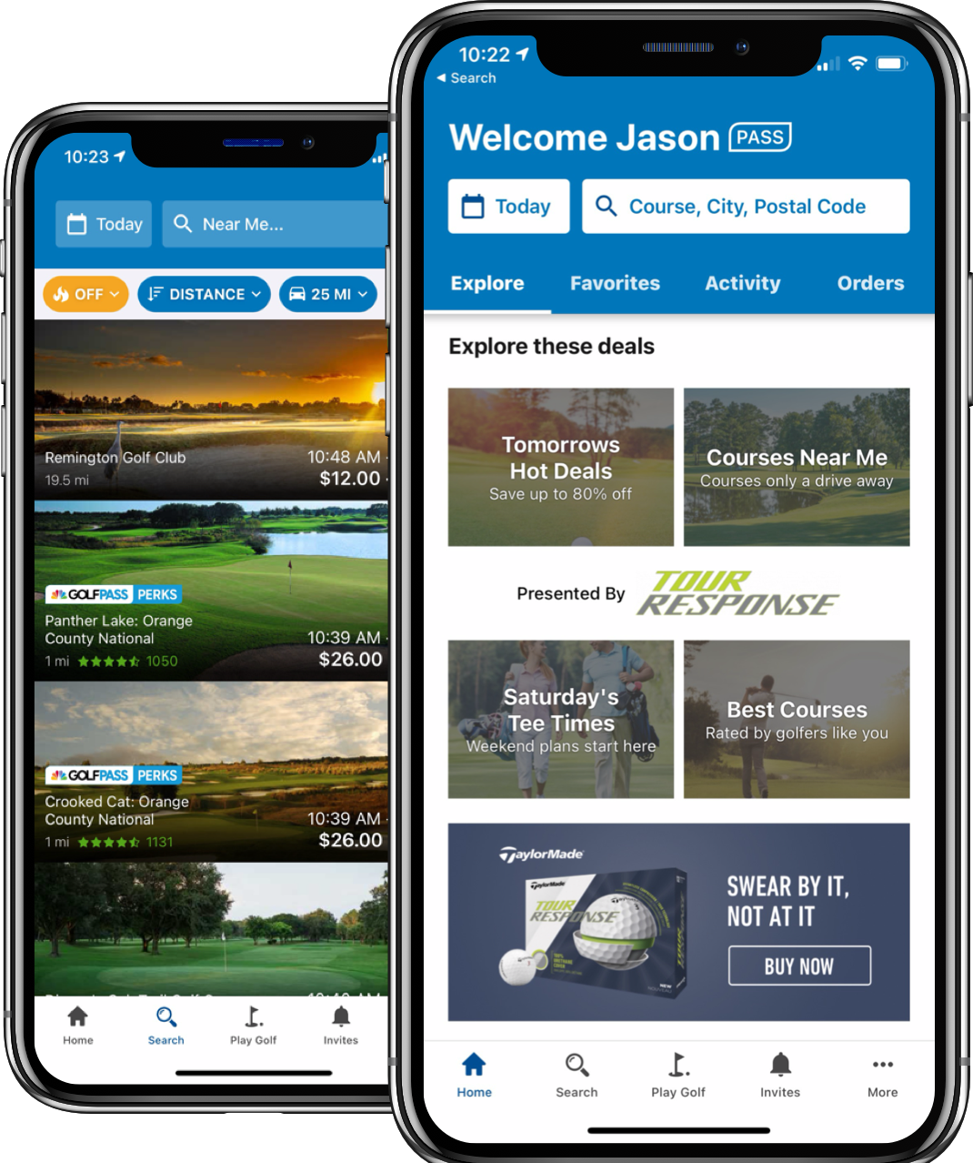 GolfNow mobile app