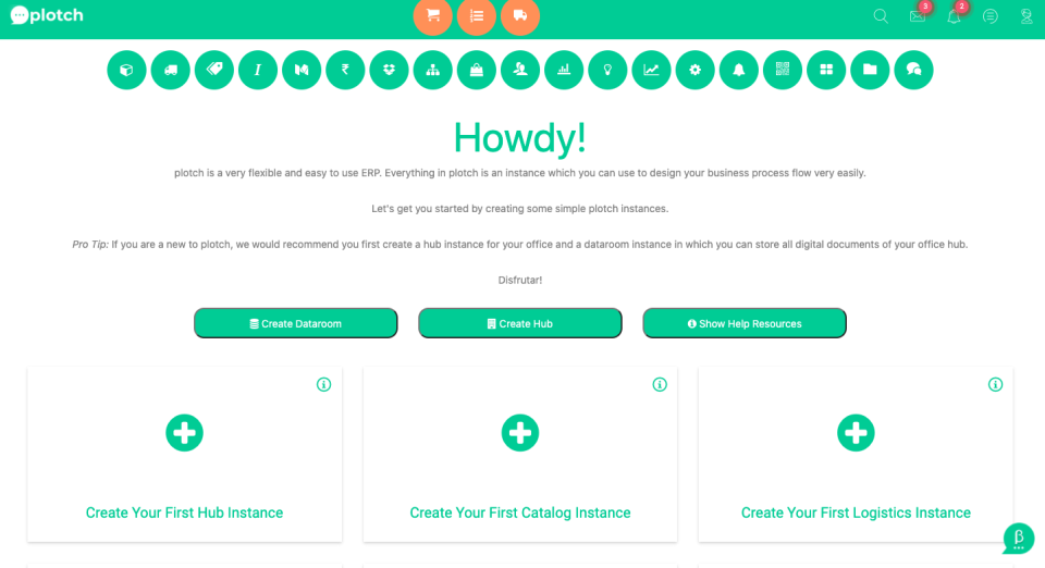 Plotch screenshot: Plotch homepage