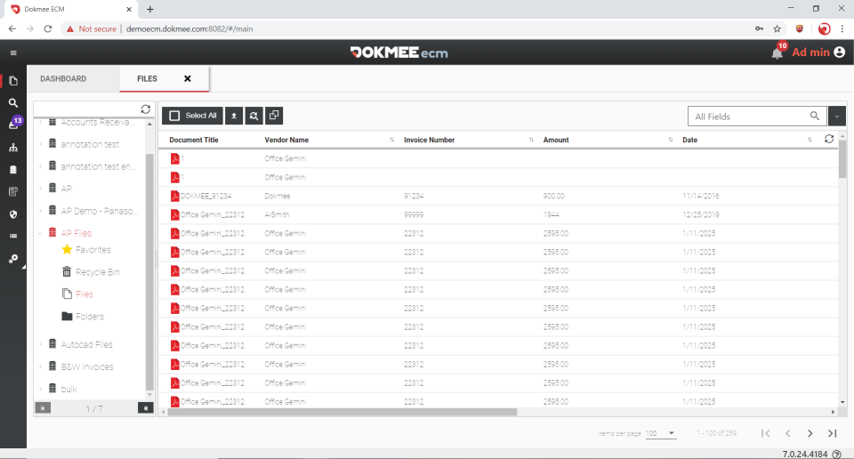 Dokmee ECM files