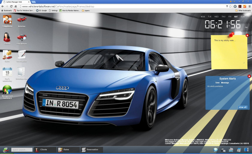 Carhire Manager Web Software - 1