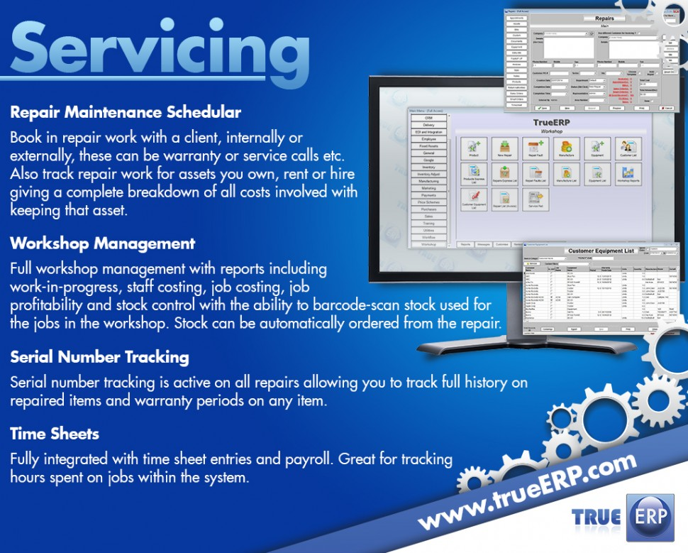 TrueERP Software - Servicing