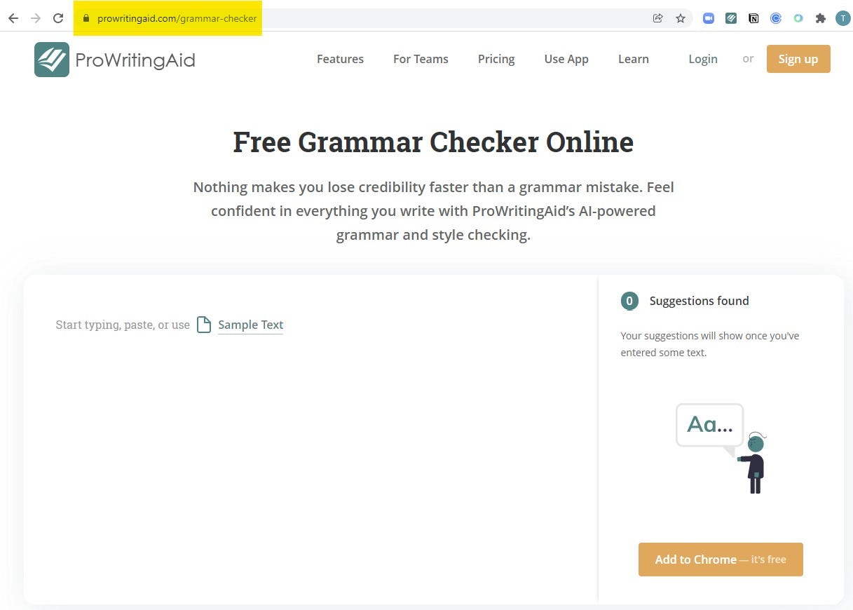 ProWritingAid Software - Free Grammar Checker: https://prowritingaid.com/grammar-checker