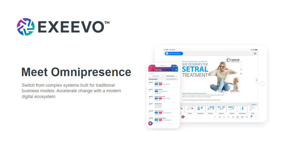 Exeevo Omnipresence Software - Exeevo Omnipresence CRM for Life Sciences