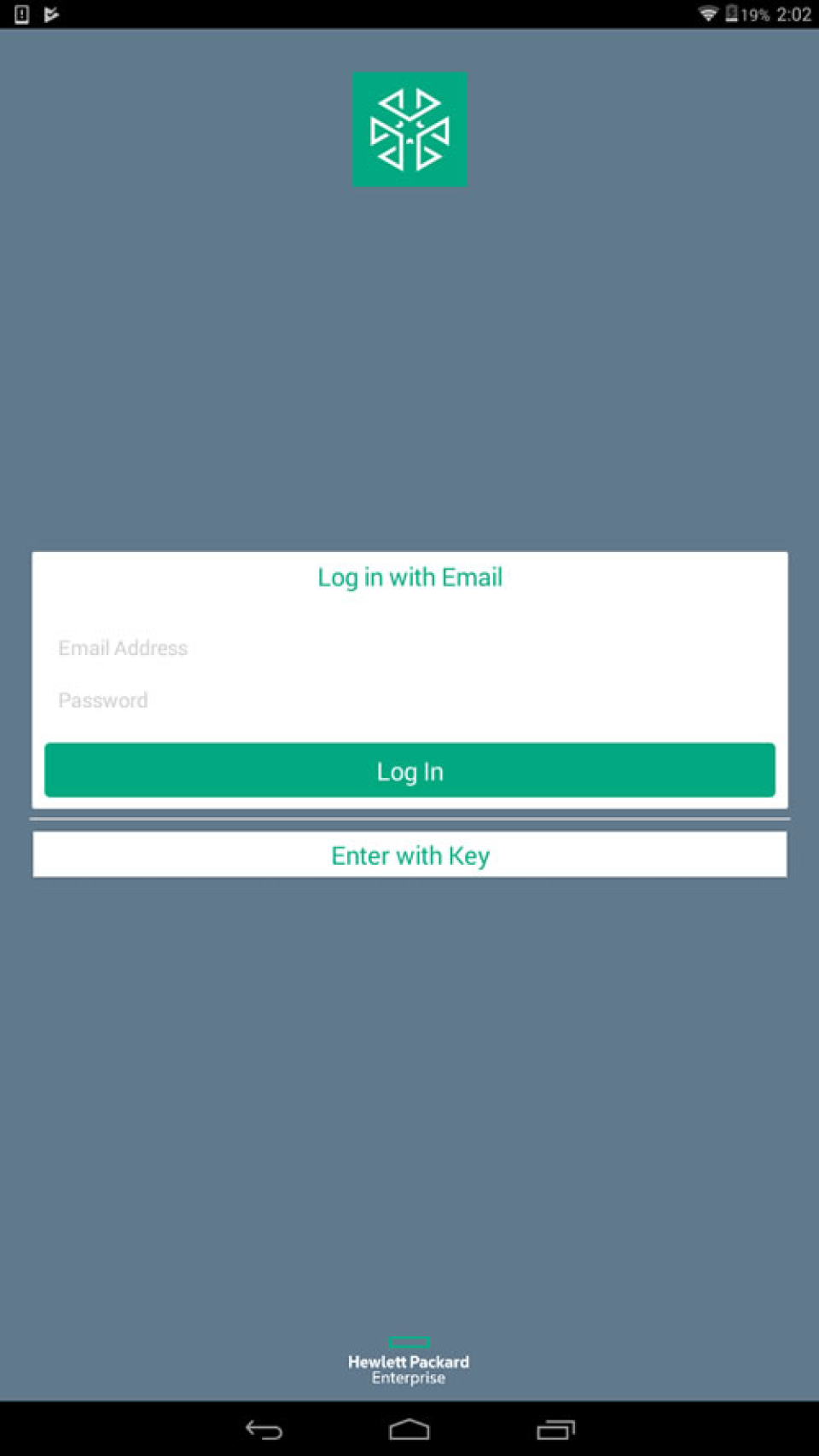 HPE MyRoom screenshot: HPE MyRoom login