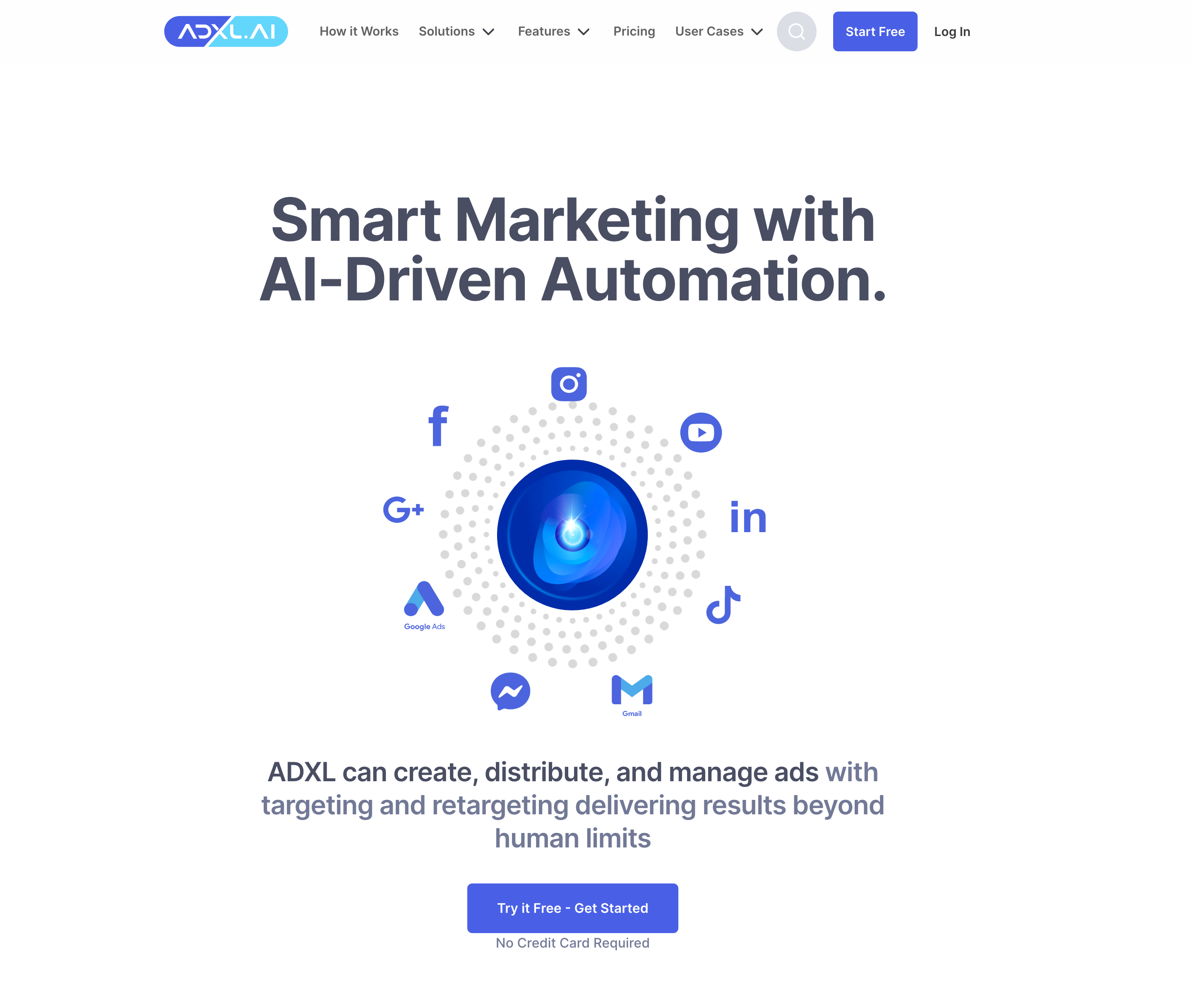 ADXL screenshot: ADXL AI Driven Ad Campaign Automation