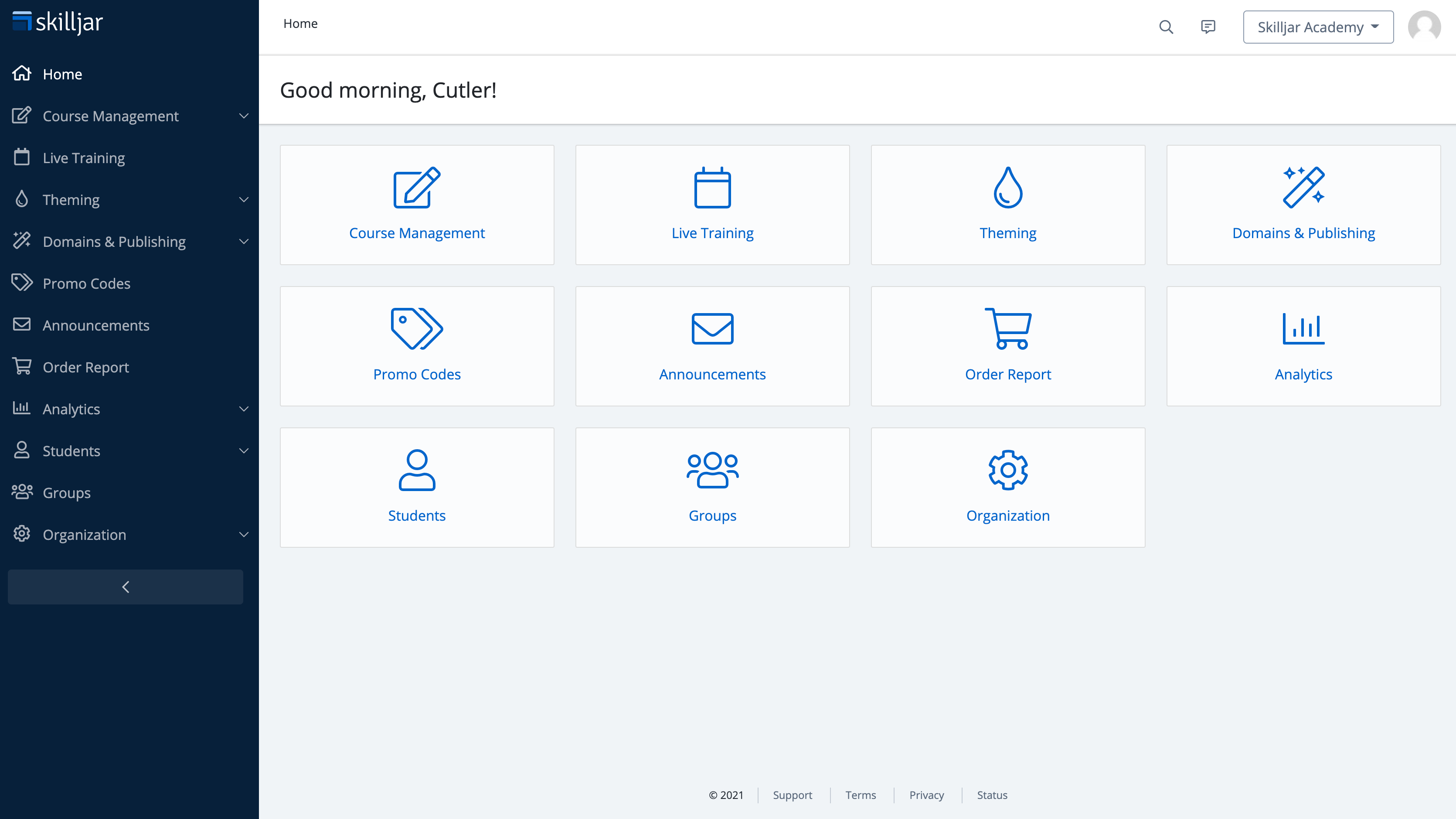 From the Skilljar Dashboard, access all the tools you need with our easy-to-use interface