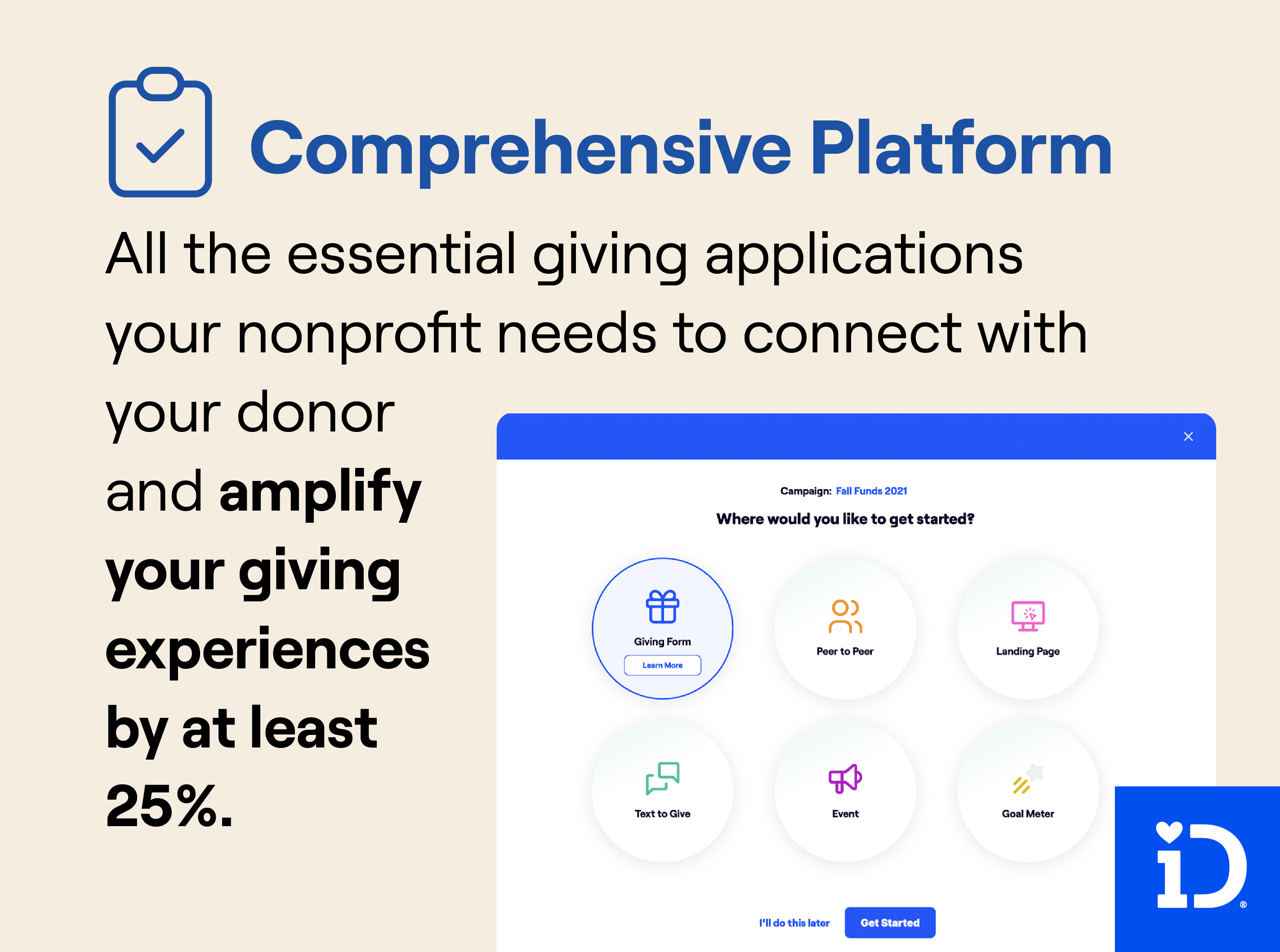 Simply Connect with Donors. Deploy digital giving experiences across all donor touch-points with our all-in-one-place comprehensive suite of giving tools to increase donor reach and conversion.