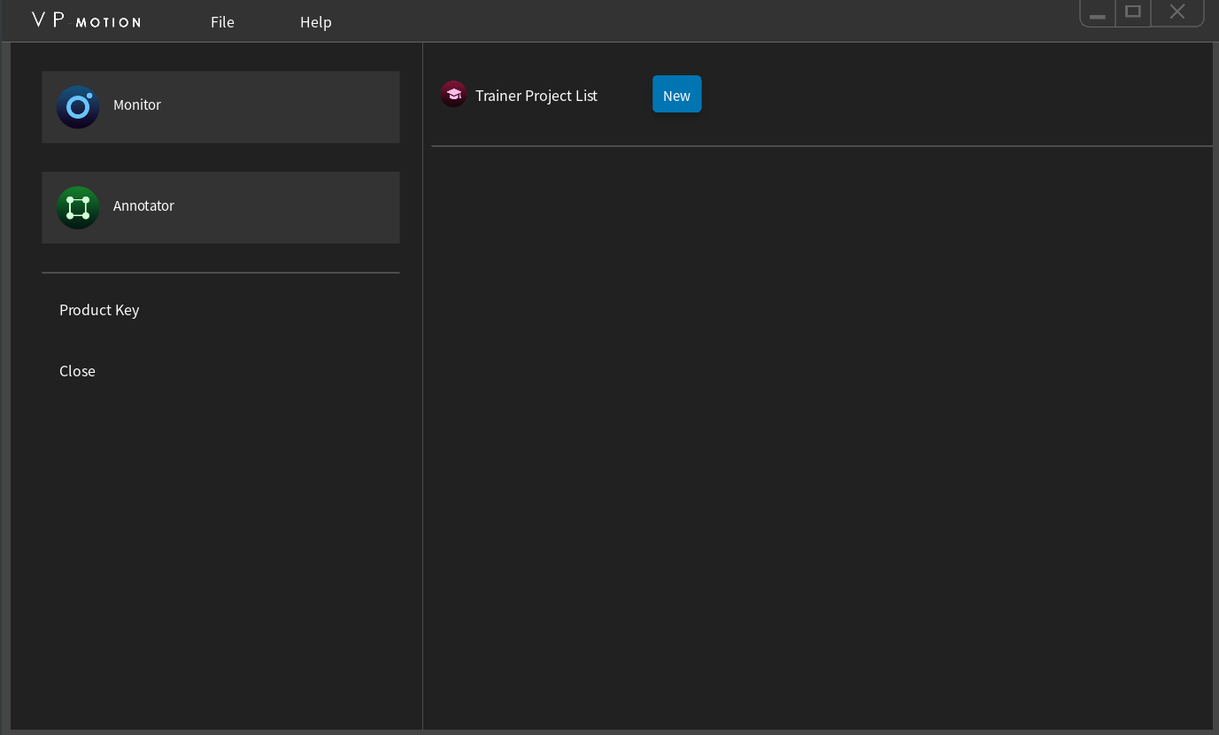 VP-Motion screenshot: VP-Motion Interface