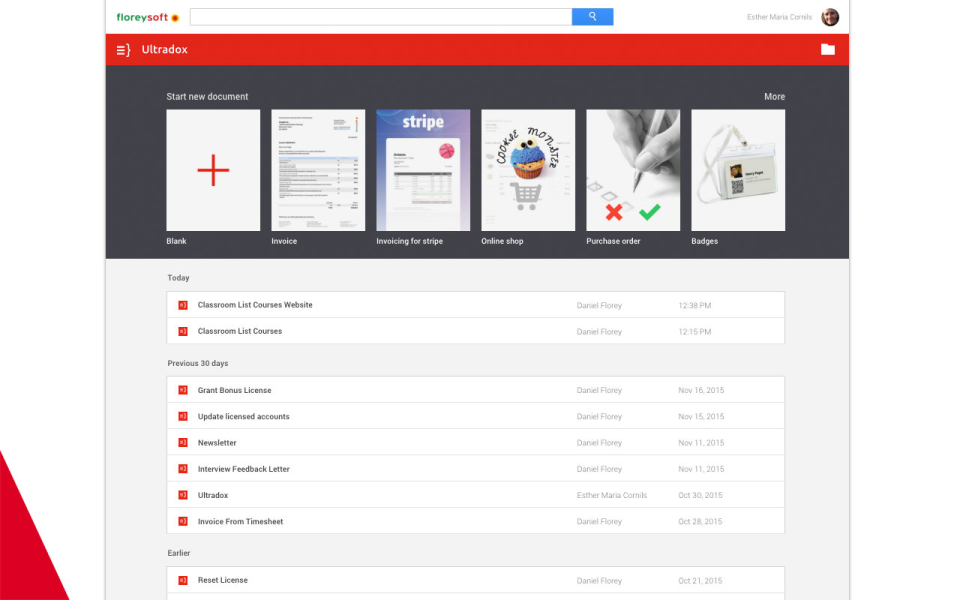 Ultradox  screenshot: Ultradox documents