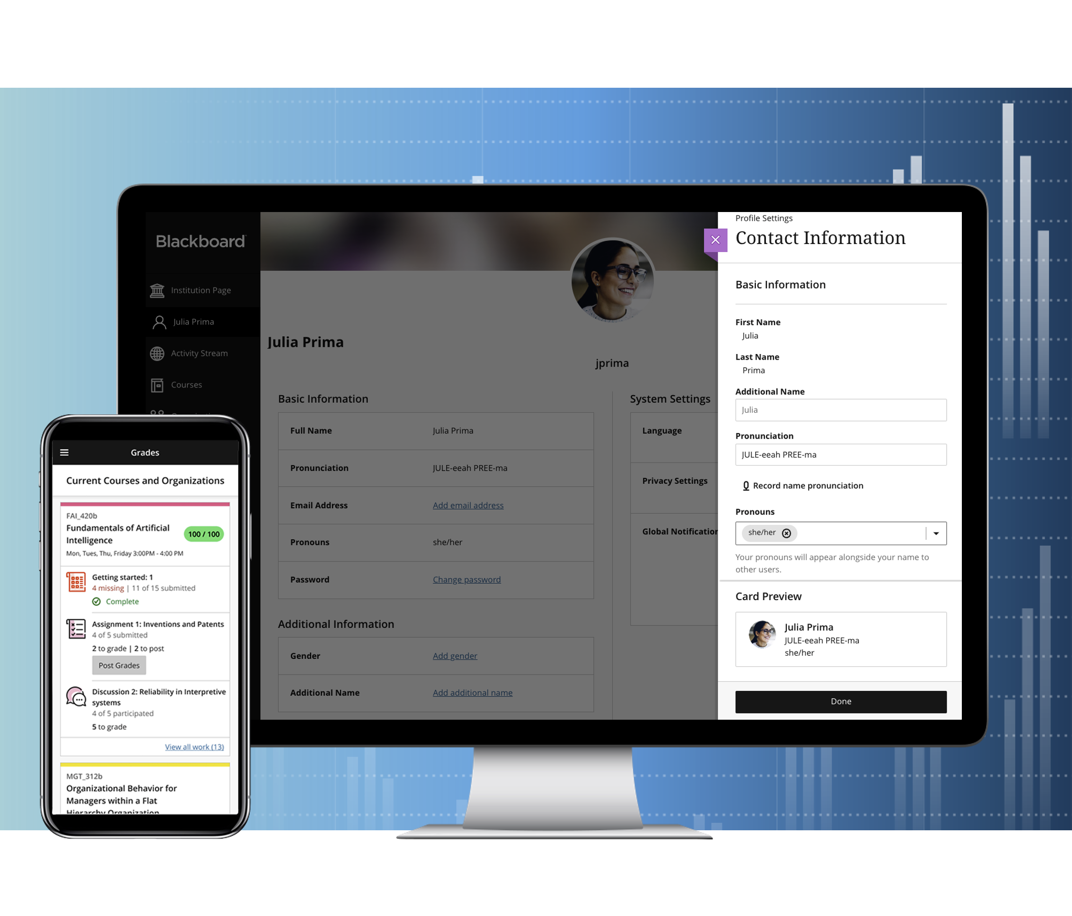 Blackboard Learn Software - A truly inclusive learning environment, Blackboard Learn was built to be mobile-first, and was the first LMS to achieve accessibility certification form the national Federation of the Blind and undergoes rigorous accessibility testing.