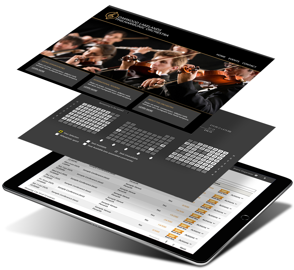 Change the look and feel of your ticket sales page by changing the colour scheme and uploading your own images.