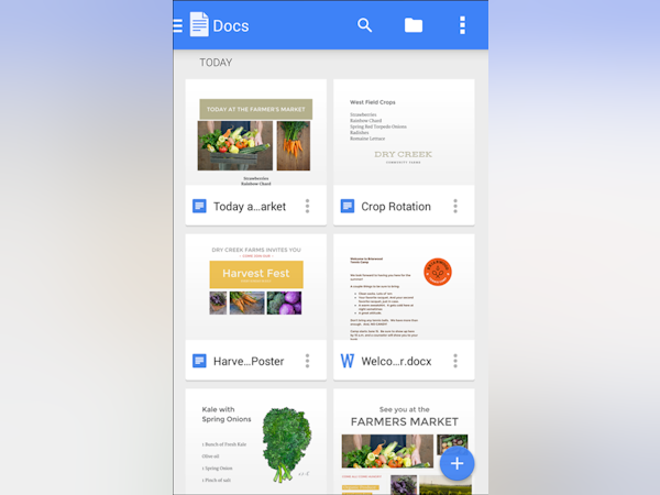 Google Docs Software - Google Docs storage
