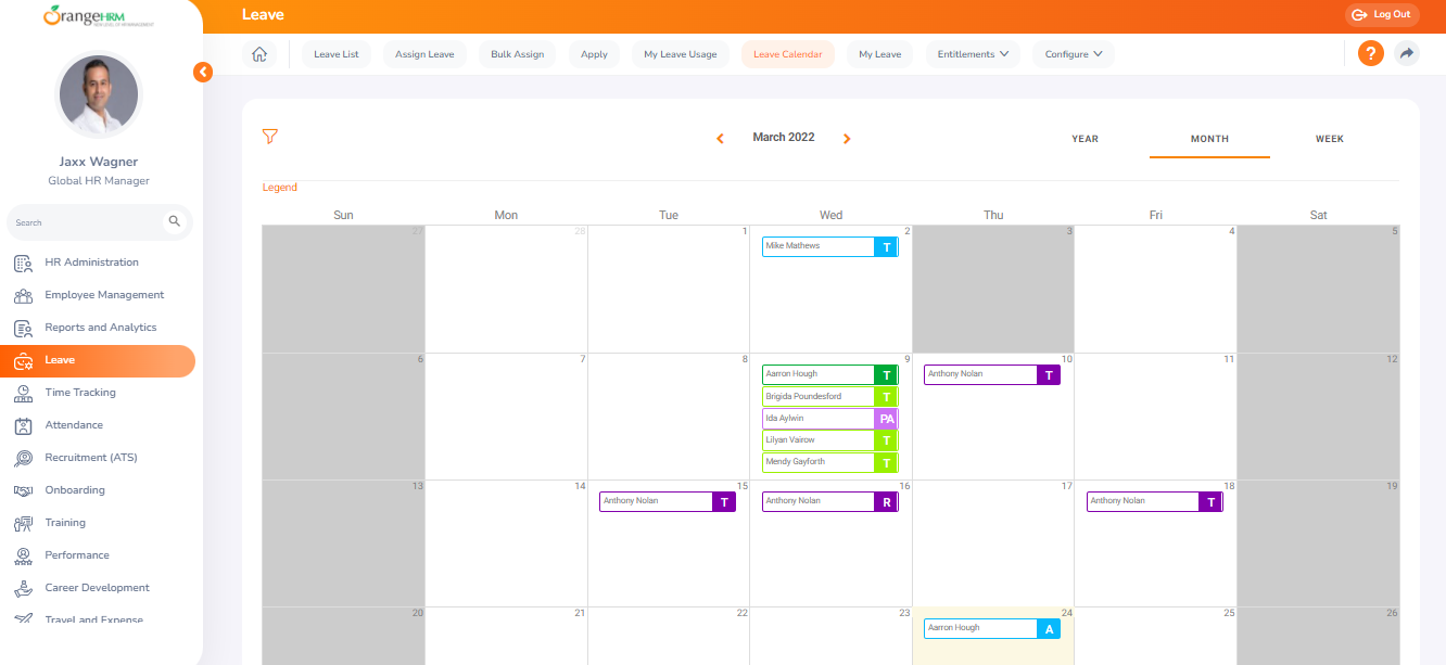 OrangeHRM Software - 2