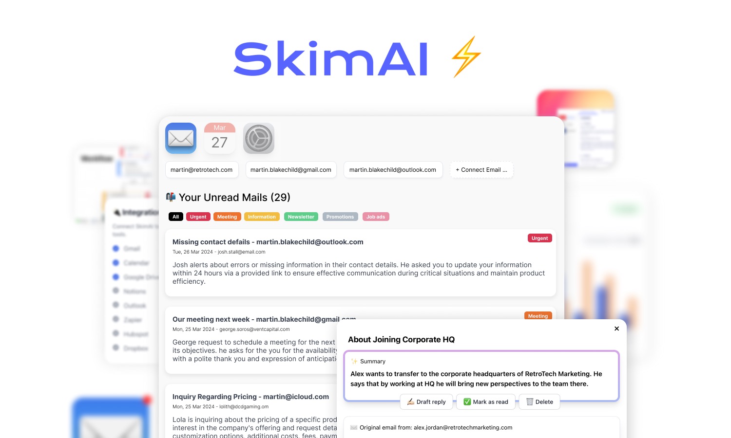 SkimAI user-interface