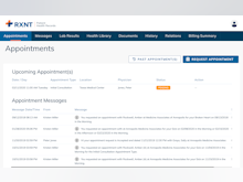 RXNT Software - RXNT Electronic Health Records – PHR Appointments. Schedule and manage upcoming appointments and see past secure appointment messages.