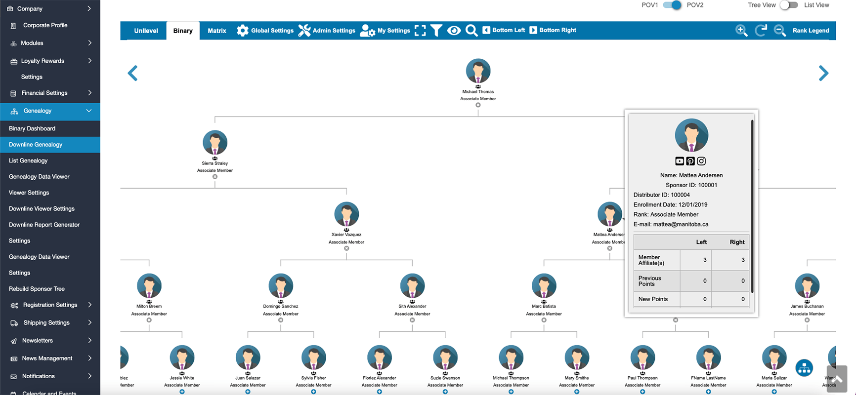 MarketPowerPRO Software - Binary Genealogy