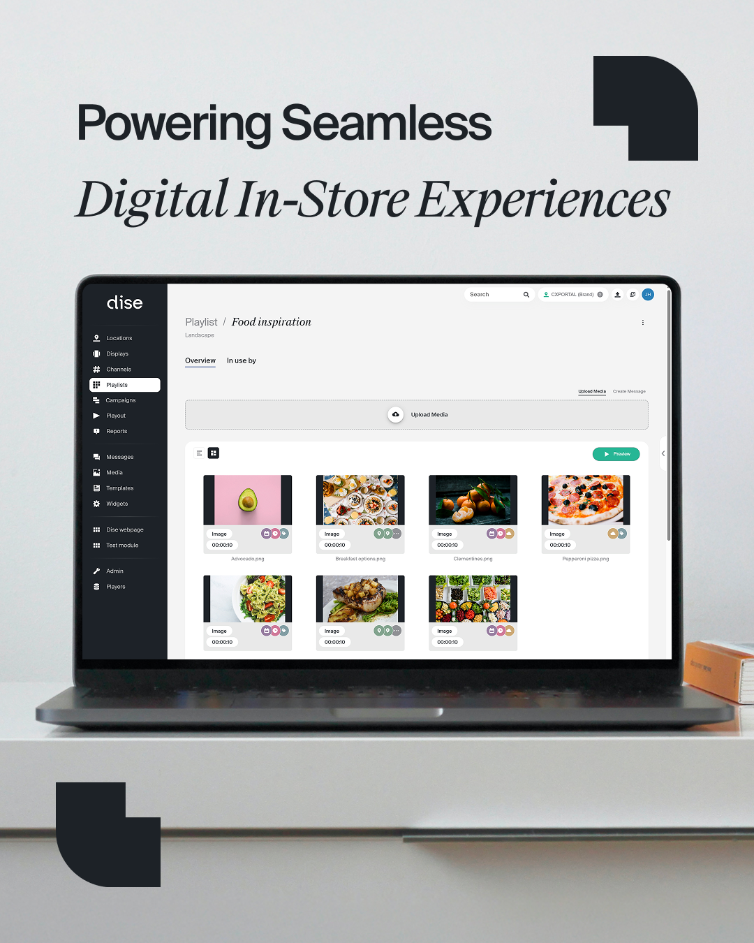 DISE Software - Dise playlist view