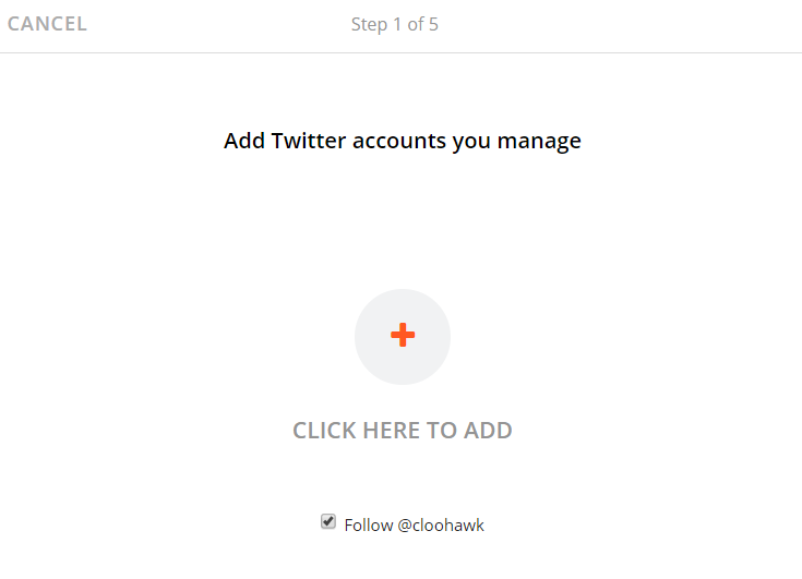 Cloohawk twitter accounts management screenshot