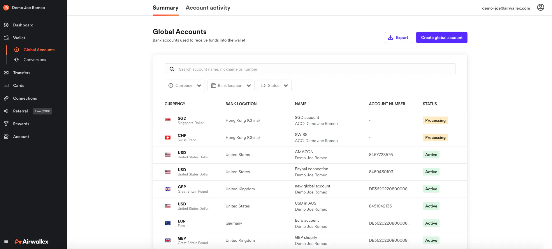 Global Accounts - your home for foreign currency accounts