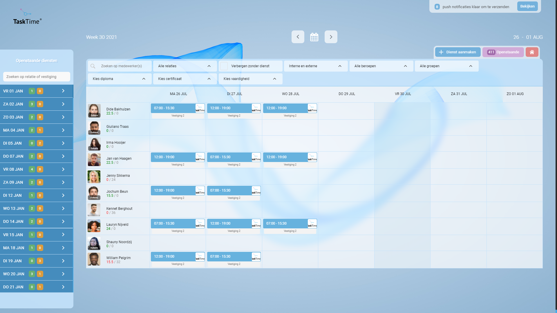TaskTime Software - TaskTime planner