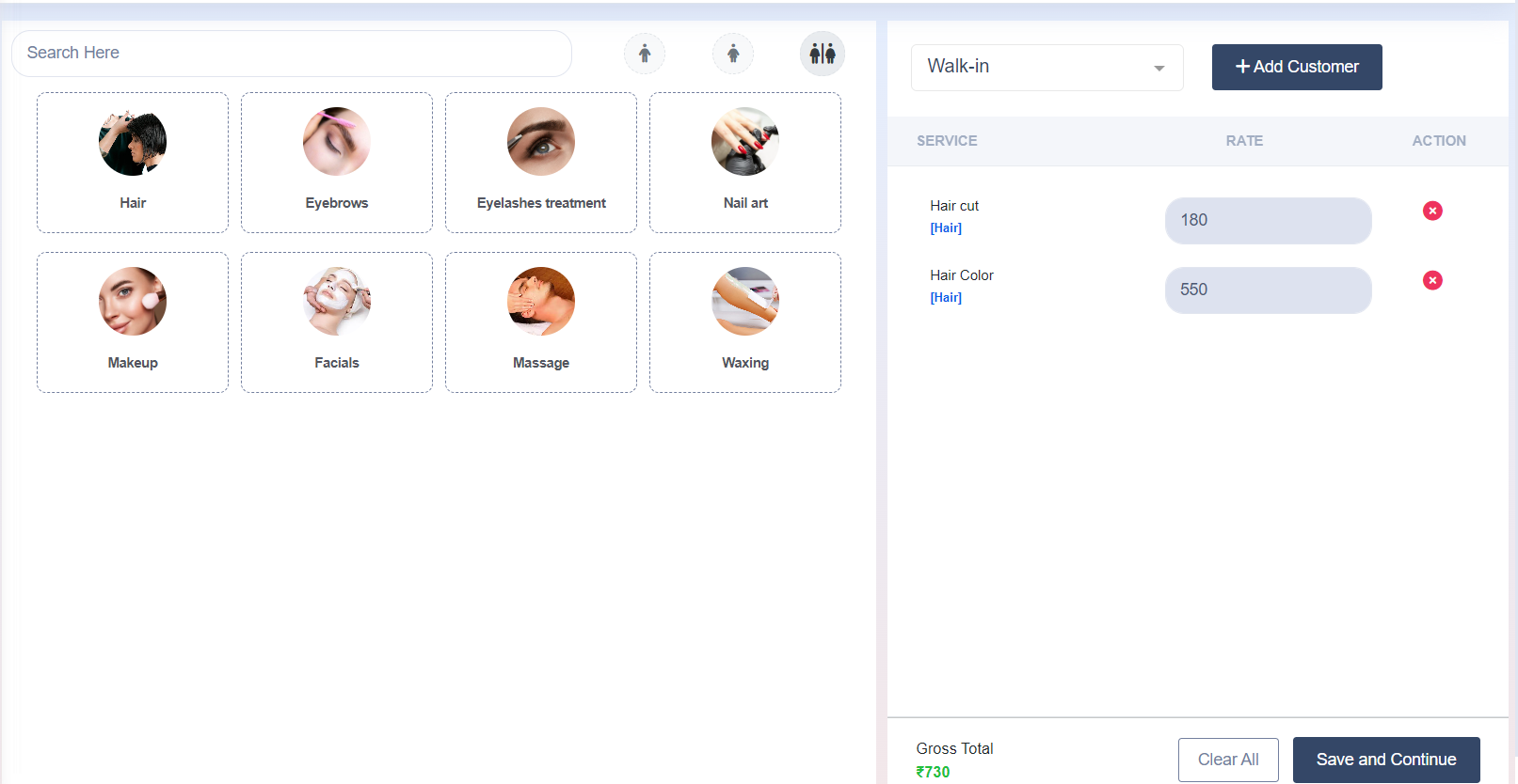 Feelaxo screenshot: Feelaxo Point of Sale (POS)