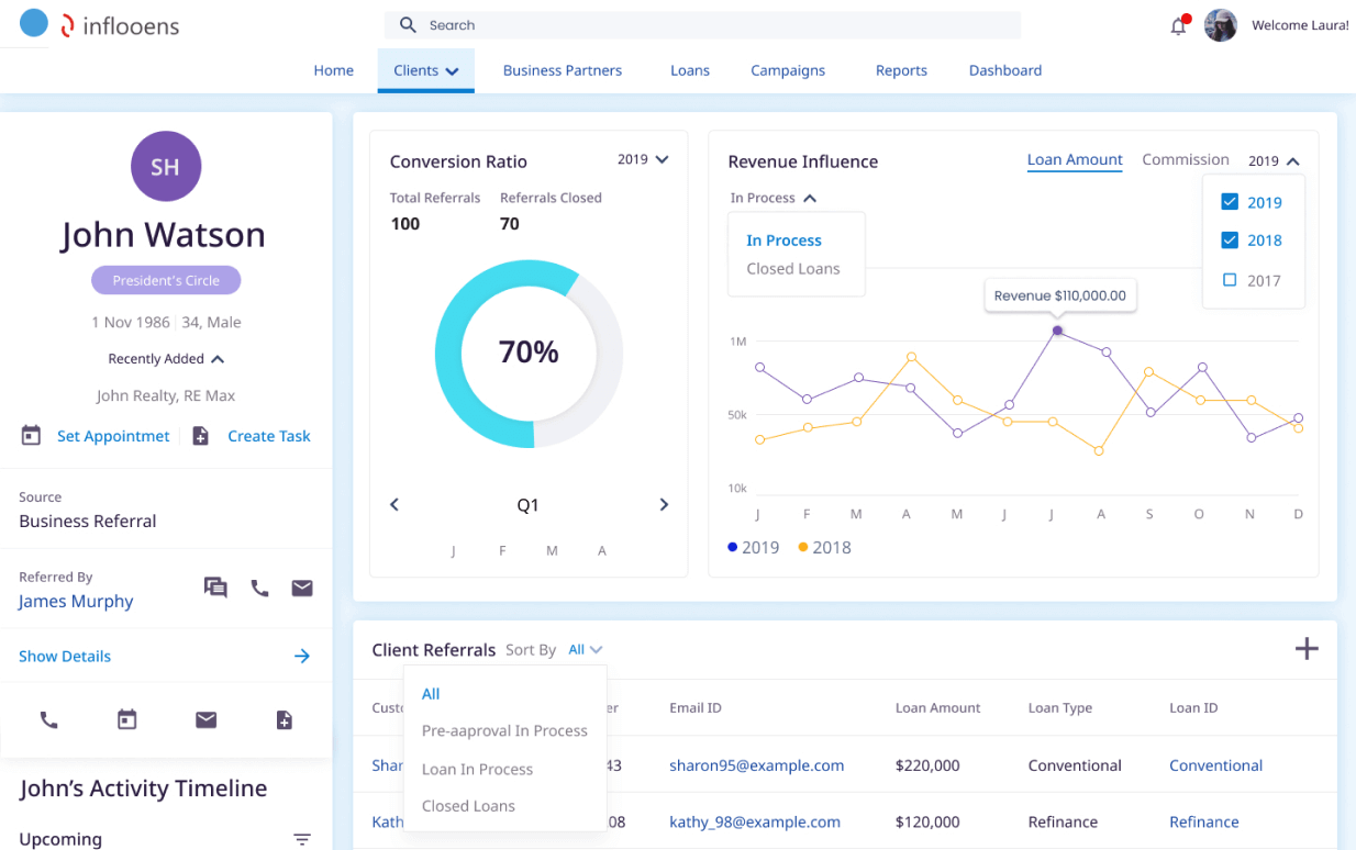 inflooens screenshot: inflooens clients