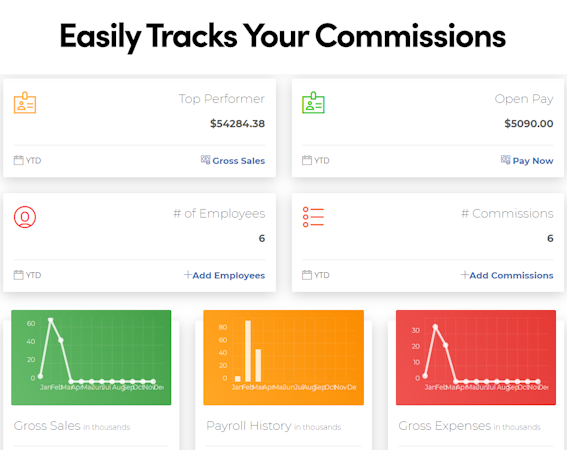 Commission Pay Pro screenshot: Commission Pay Pro dashboard