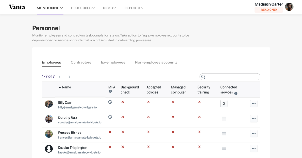 Vanta employee monitoring