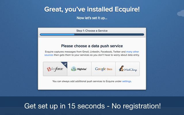 Ecquire Software - Get setup in 15 seconds - without IT.