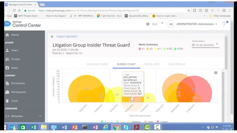 iManage Threat Manager reports
