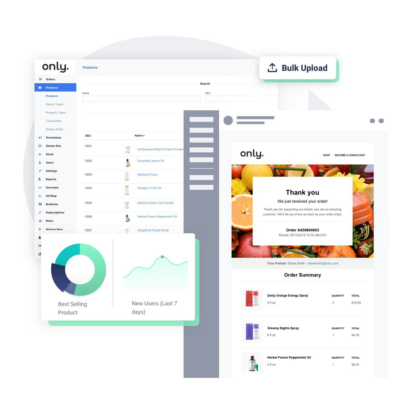 A robust, yet easy to use admin to manage your business, customers, and sellers