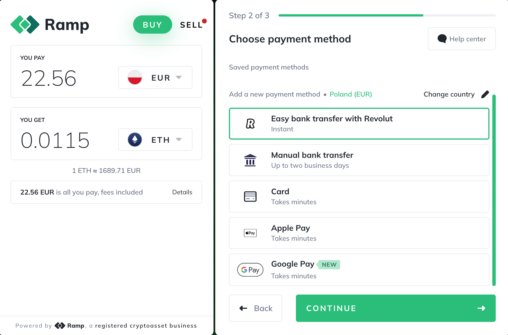 On-Ramp Payment Methods