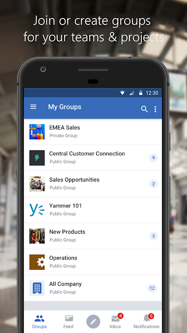 Join and create groups
