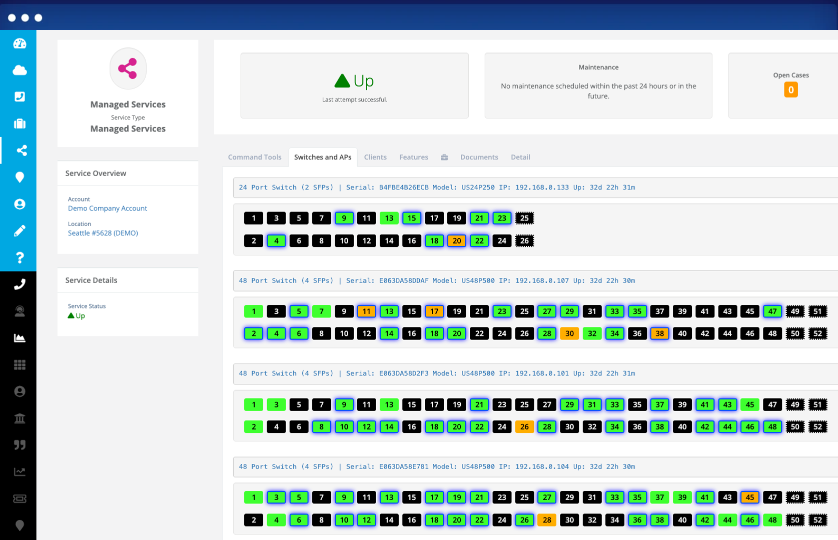 CommandLink UCaaS screenshot: With full ITSM integration, you have direct access to configuring and monitoring your entire UCaaS platform from a single window.