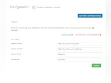 Aplos Software - Community Church Builder integration.