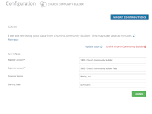 Aplos Software - Community Church Builder integration.