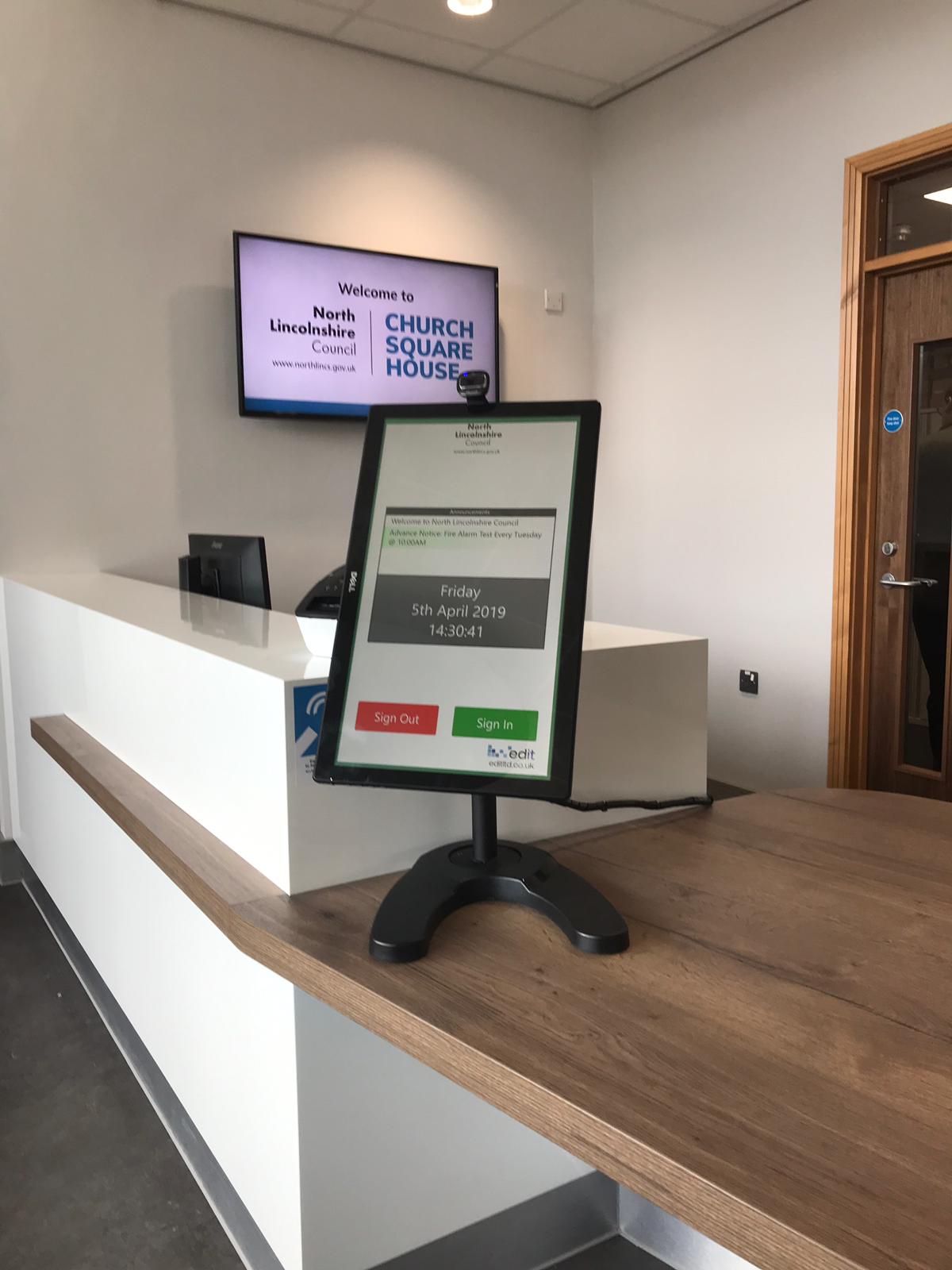 Visitor Management system at North Lincolnshire Council.