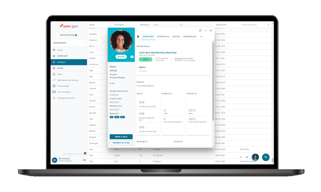 Membership management made easy with all-in-one gym management software. Get a complete member view that's always up-to-date and accurate.