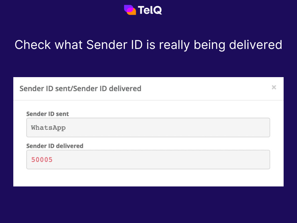 Check how Sender ID is being delivered
