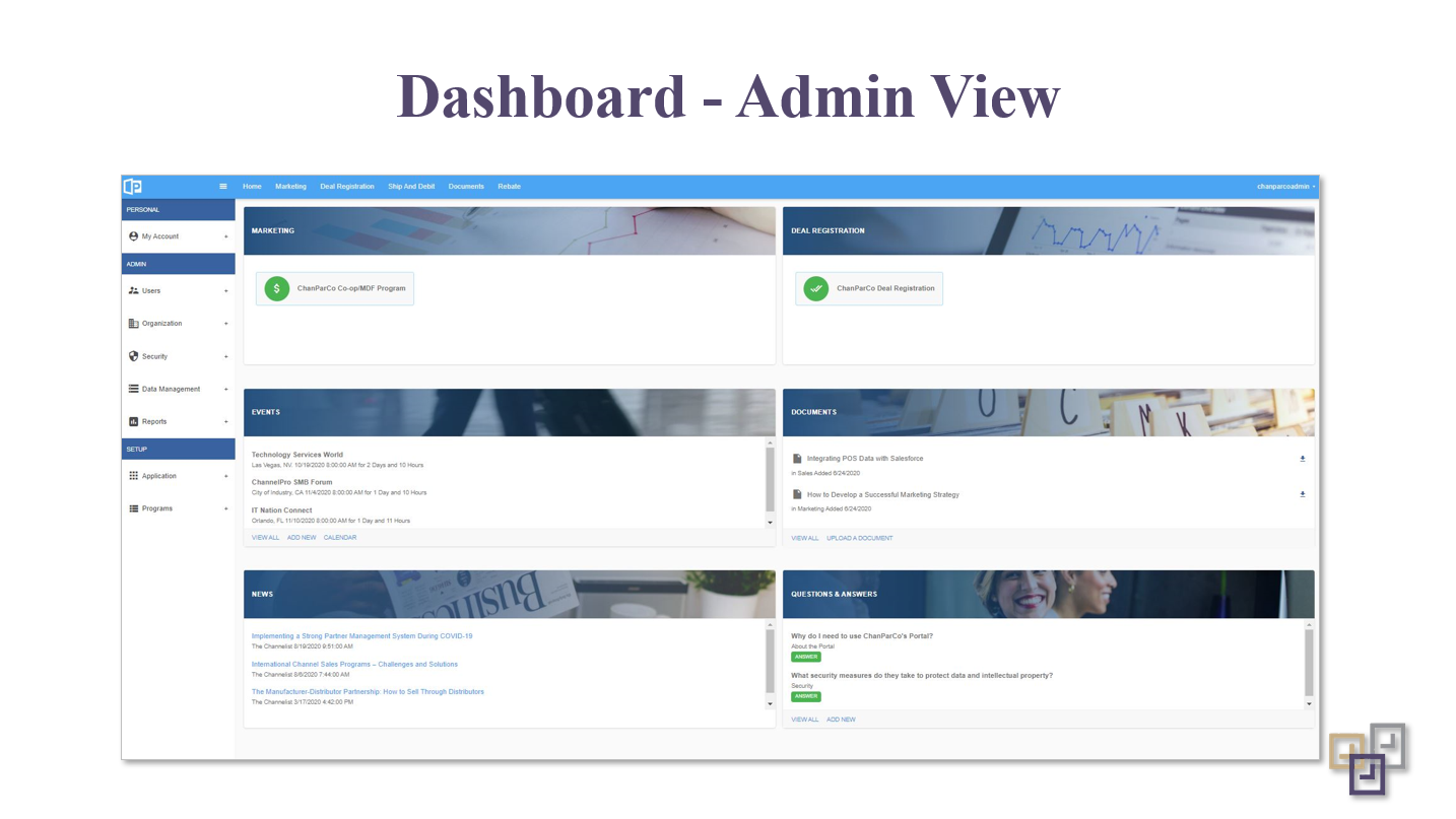 Dashboard - Admin View
