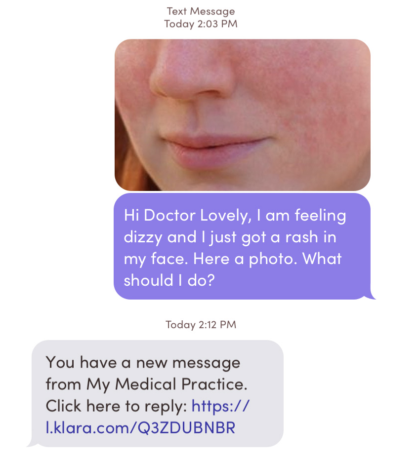 Klara patient messaging and photos